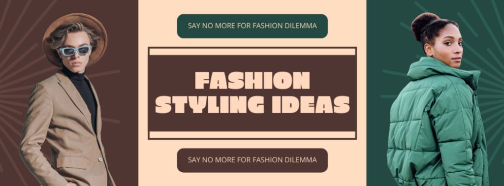 Plantilla de diseño de Fashion and Styling Ideas Implementing Facebook cover 