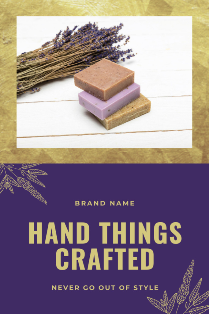 Handmade Natural Soap Bars Postcard 4x6in Vertical – шаблон для дизайну