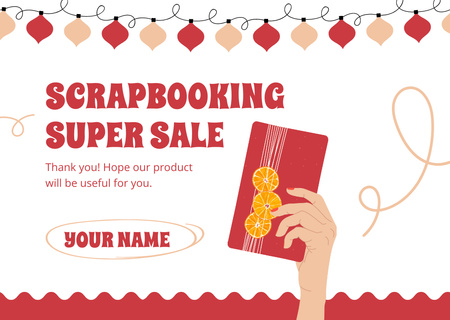 Scrapbooking Sale Offer With Illustration Card – шаблон для дизайну