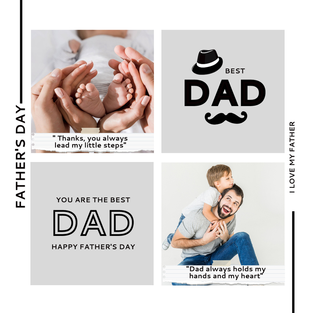 Parents holding Feet of Their Baby Instagram Design Template