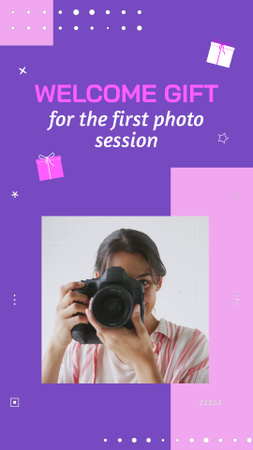 Szablon projektu Lovely Present For First Photo Session Order Instagram Video Story