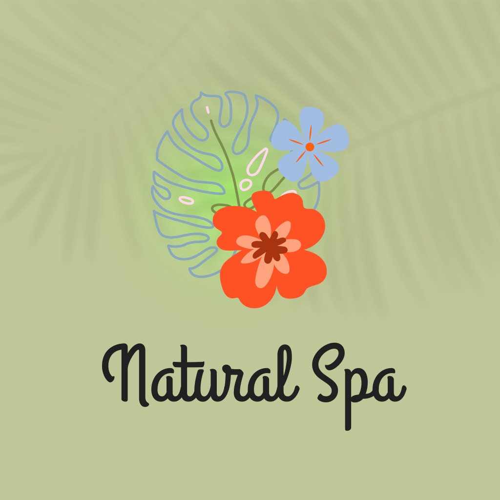 Natural Spa logo design Logo Modelo de Design