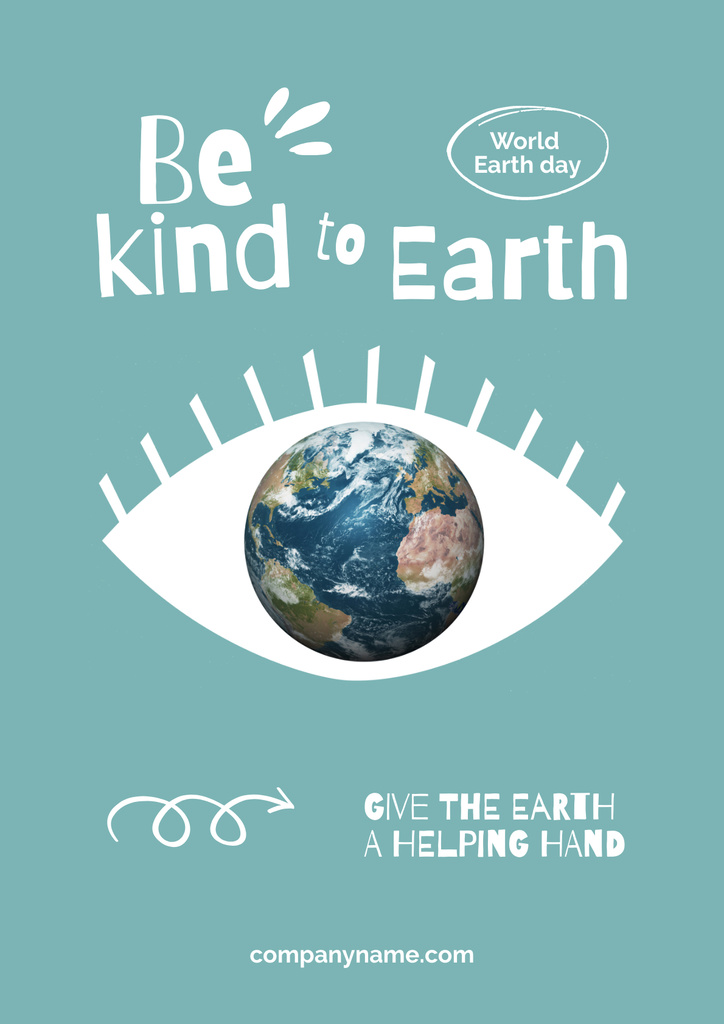 Designvorlage Planet Care Awareness with Earth für Poster