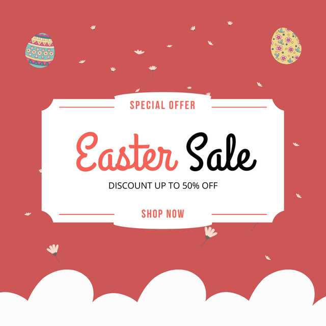 Ontwerpsjabloon van Instagram van Special Offer for Easter Sale