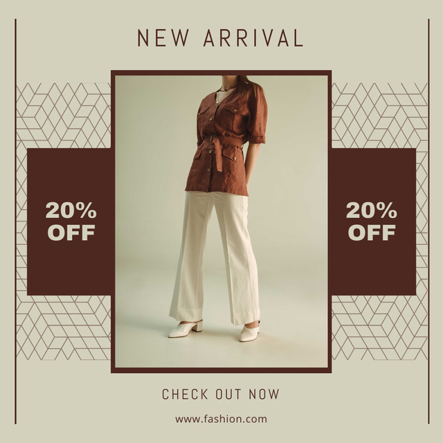 New Women Collection Ad With Discount For Outfit Instagram Šablona návrhu