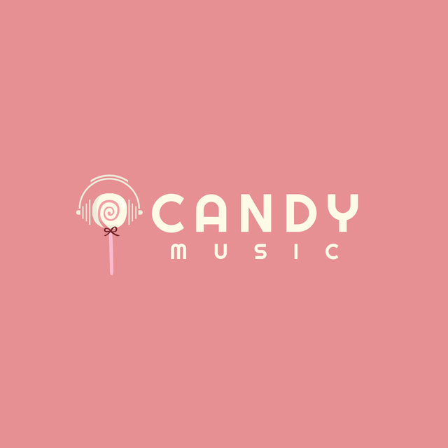Modèle de visuel Candy music,music label logo - Logo