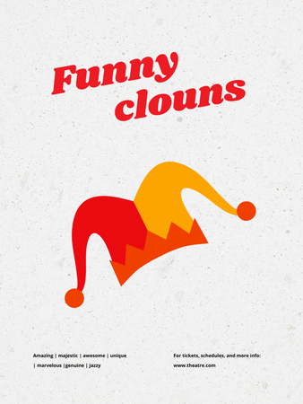 Szablon projektu Circus Show Announcement with Funny Clown Poster US