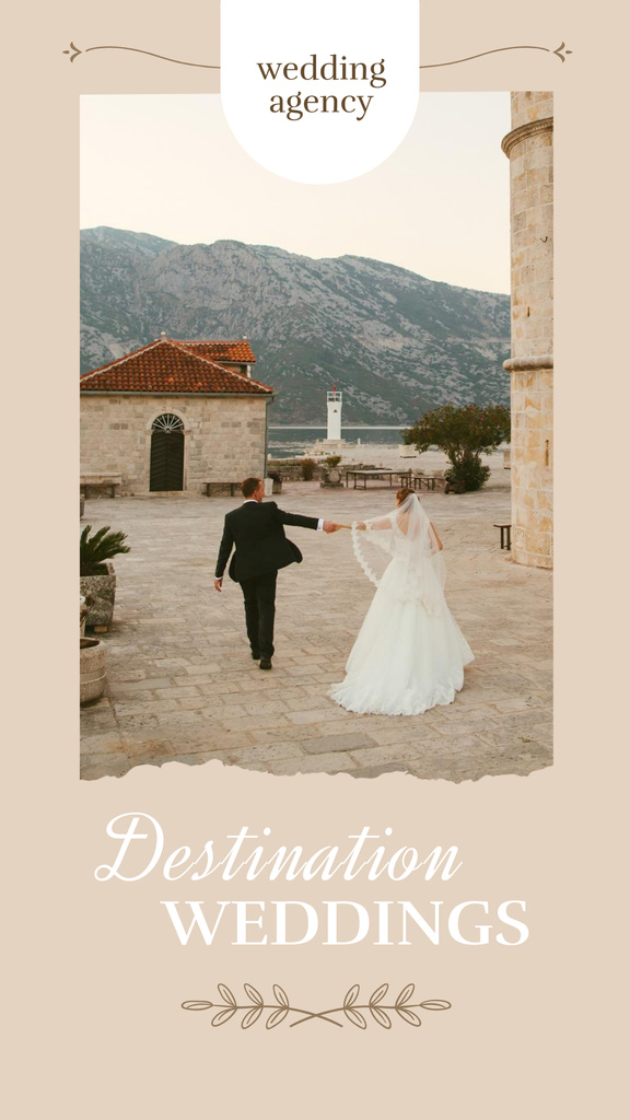 Wedding Celebration with Couple in Beautiful Mountains Instagram Story tervezősablon
