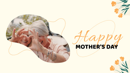 Mother's Day Congrats With Heart Gesture Full HD video Design Template