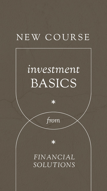 Designvorlage Finances and Investment Course promotion für Instagram Story