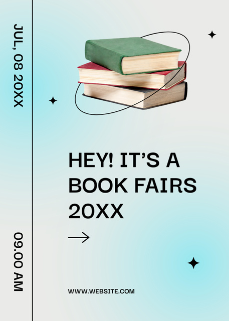 Template di design Announcement of Upcoming Book Fairs Flayer