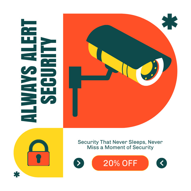Security Cameras Retail Instagram Šablona návrhu
