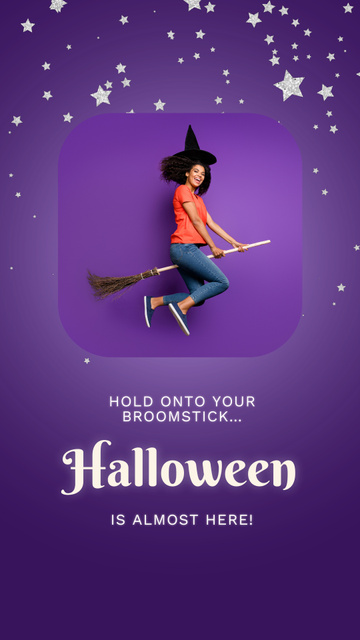 Enchanting Halloween With Gifts And Broomsticks Offer Instagram Video Story Modelo de Design