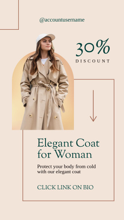 Elegant Coat for Woman Instagram Story Design Template