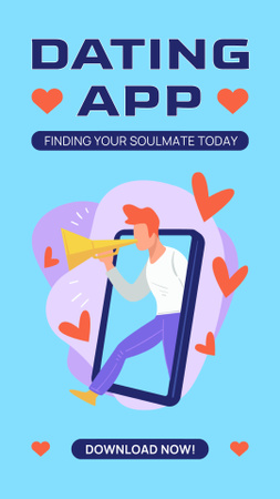 Dating app to Meet your Destiny Instagram Story Design Template