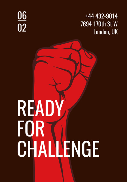 Modèle de visuel Quote about Challenge - Poster 28x40in