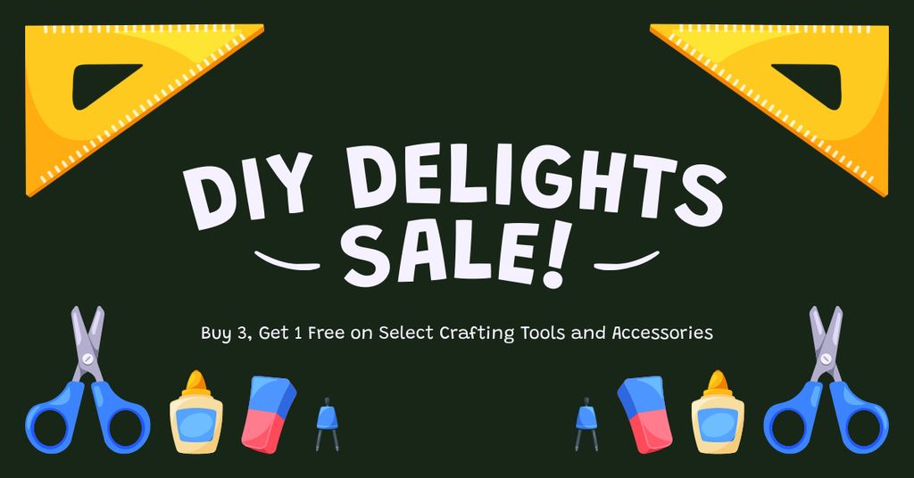 Stationery Delights Sale Announcement Facebook AD – шаблон для дизайна