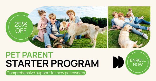 Template di design Discount on Pet Parent Starter Program Facebook AD
