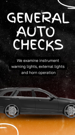 Designvorlage Allgemeines Fahrzeugsystem-Check-Angebot für Instagram Video Story