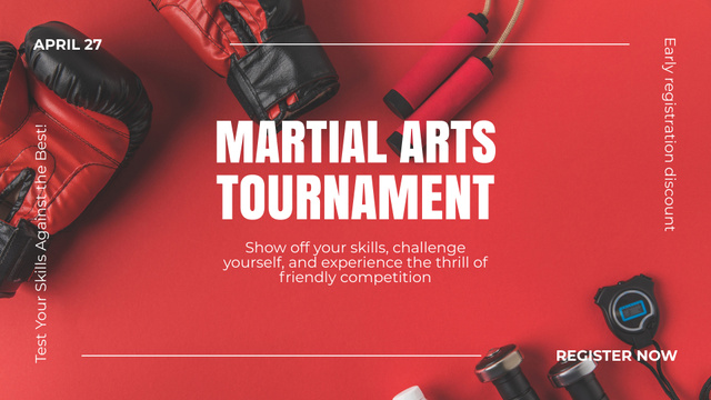 Martial arts FB event cover Modelo de Design