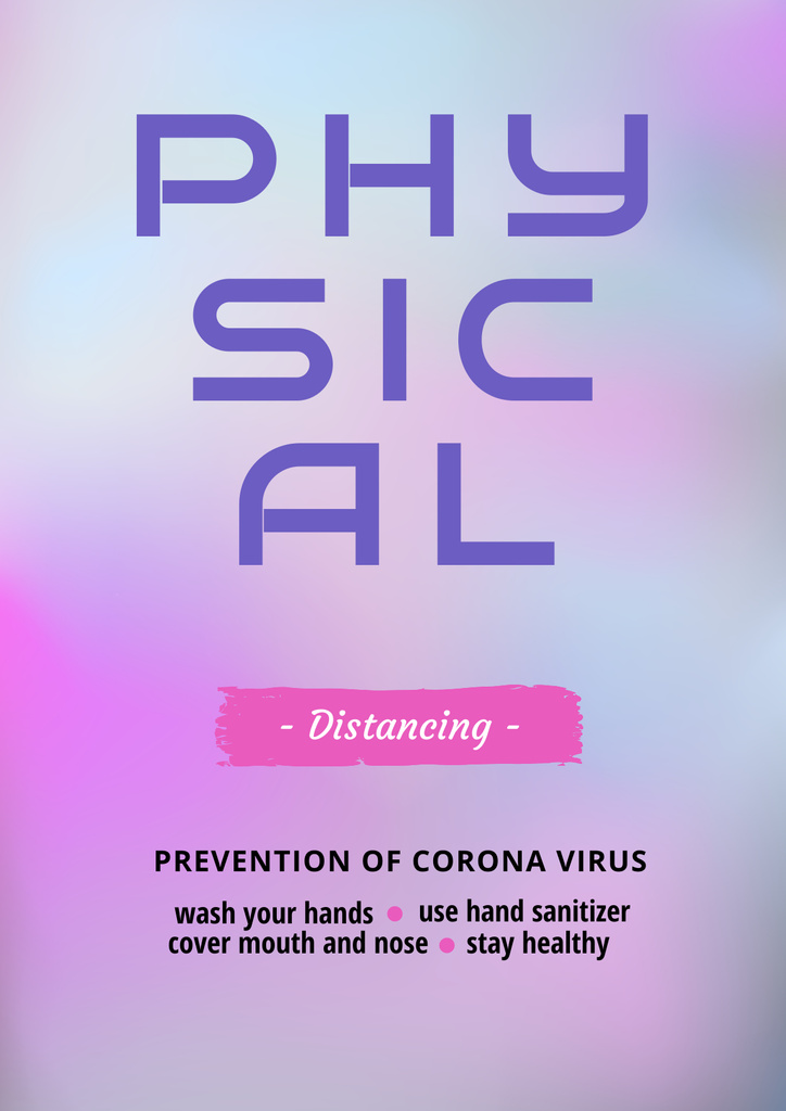 Platilla de diseño Poster on Physical Distancing during Pandemic Poster
