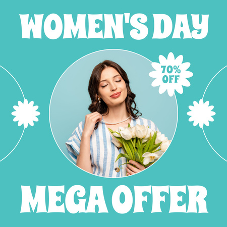 Mega Offer on International Women's Day Instagram Design Template