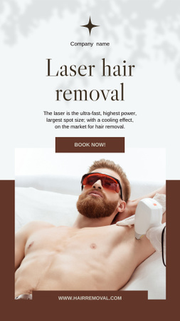 Offer of Laser Hair Removal Services for Men Instagram Story Design Template