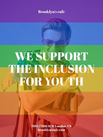 Template di design Consapevolezza del supporto all'inclusione LGBT Poster US