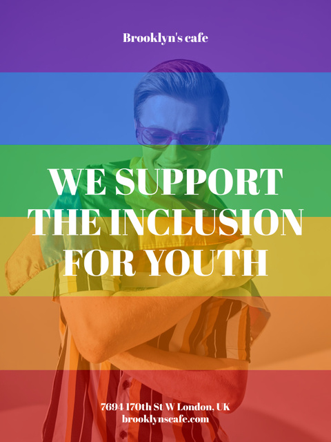 Plantilla de diseño de LGBT Inclusion Support Awareness Poster US 