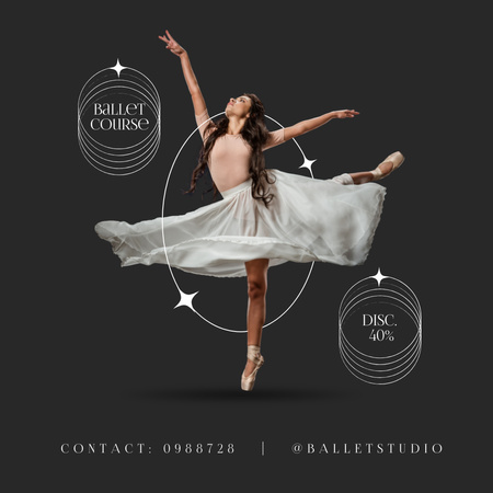 Platilla de diseño Ballet Classes Promotion Instagram