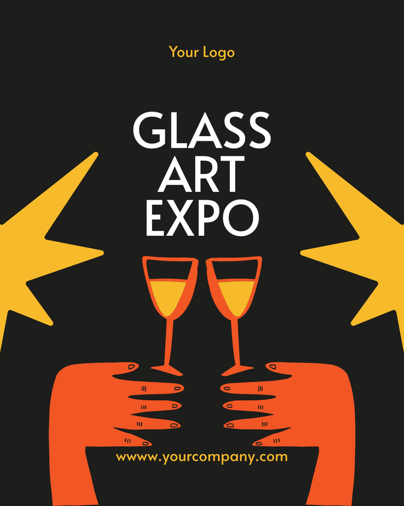 Modèle de visuel Glassware Art Expo - Instagram Post Vertical