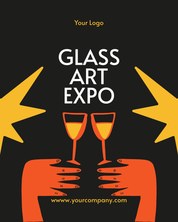 Glassware Art Expo Instagram Post Vertical Design Template