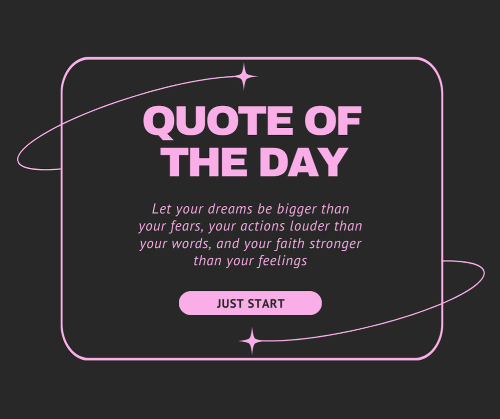 Designvorlage Inspirational Quote of the Day für Facebook