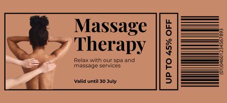 Spa and Massage Services Promotion Coupon 3.75x8.25in Design Template
