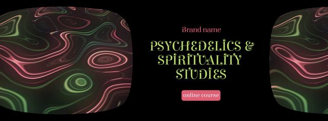 Psychedelic Spirituality Studies Announcement Facebook Video cover Design Template