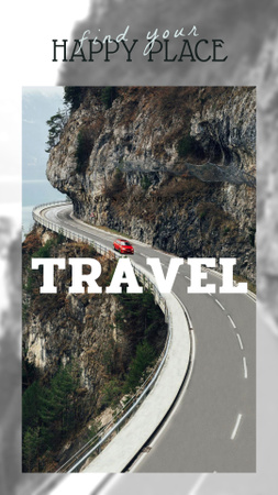 Travel Inspiration with Mountain Road Instagram Story tervezősablon