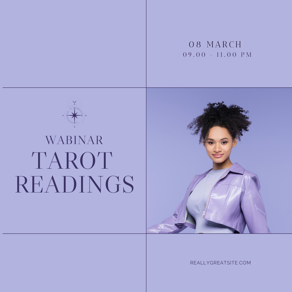 Designvorlage Webinar of Tarot Reading für Instagram