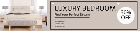 Platilla de diseño Luxury Bedroom Items Sale Beige Ebay Store Billboard
