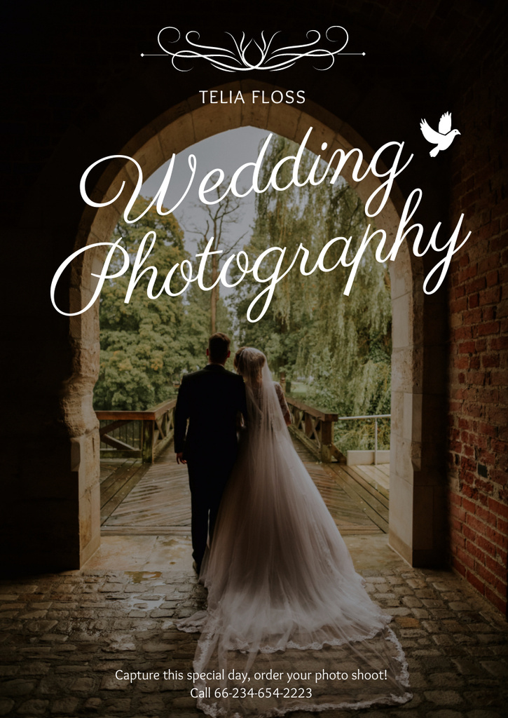 Wedding Photography Services Offer Poster A3 Modelo de Design