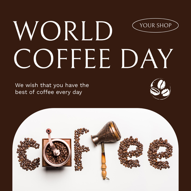 Inspiration to Celebrate Coffee Day Instagramデザインテンプレート