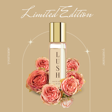 Designvorlage Limited Edition of Floral Perfume für Instagram AD
