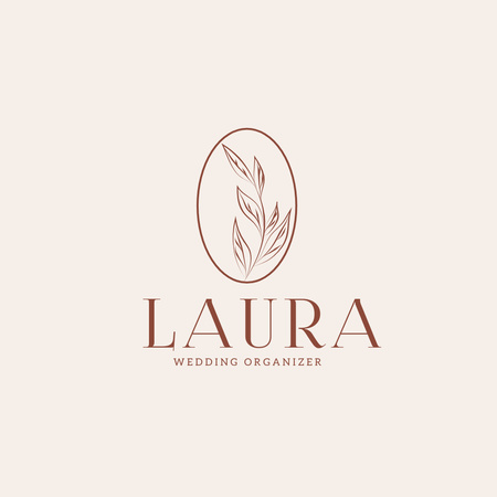Modèle de visuel Logo de l'organisateur de mariage Laura - Logo