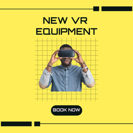 Plantilla de diseño de New Virtual Reality Equipment Sale Ad Instagram 