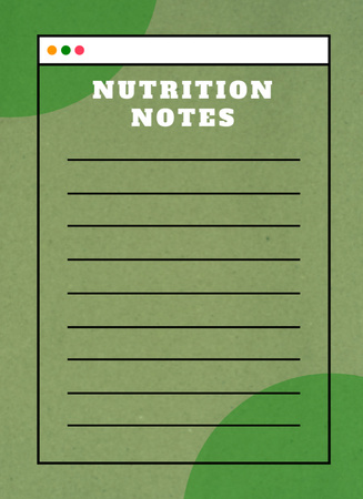 Nutrition Tracker with Man catching Avocado Notepad 4x5.5in Design Template