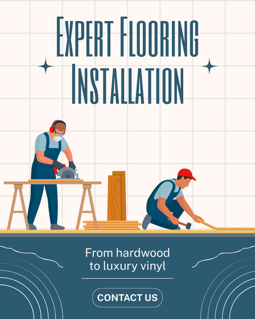 Sturdy Wooden Flooring Promotion Instagram Post Vertical Πρότυπο σχεδίασης