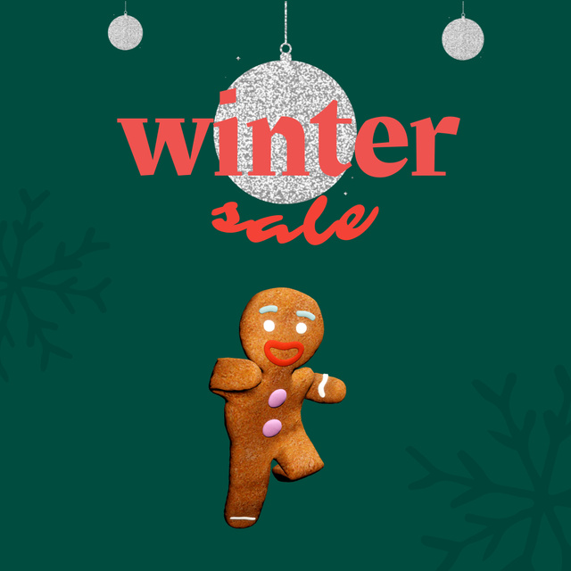 Winter Sale Ad Animated Post Design Template