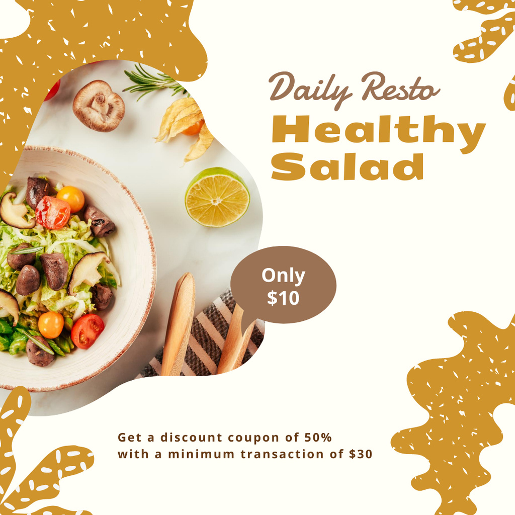 Ontwerpsjabloon van Instagram van Inspiration for Healthy Veggie Salad