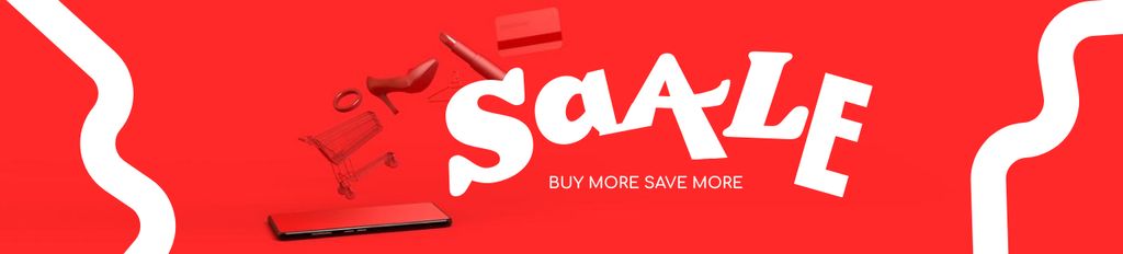 Szablon projektu Sale Announcement with Various Purchases Ebay Store Billboard