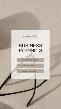 Business Planning steps concept Instagram Story Šablona návrhu