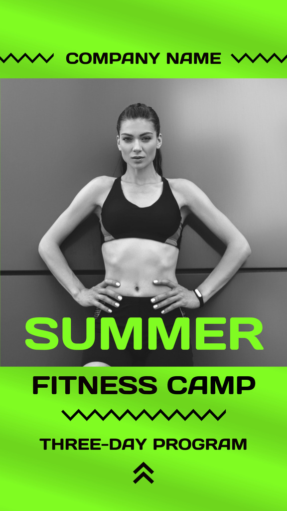 Ontwerpsjabloon van Instagram Story van Summer Fitness Camp